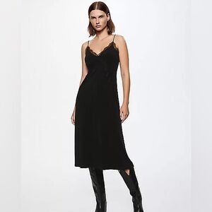 Black Mango Slip Dress